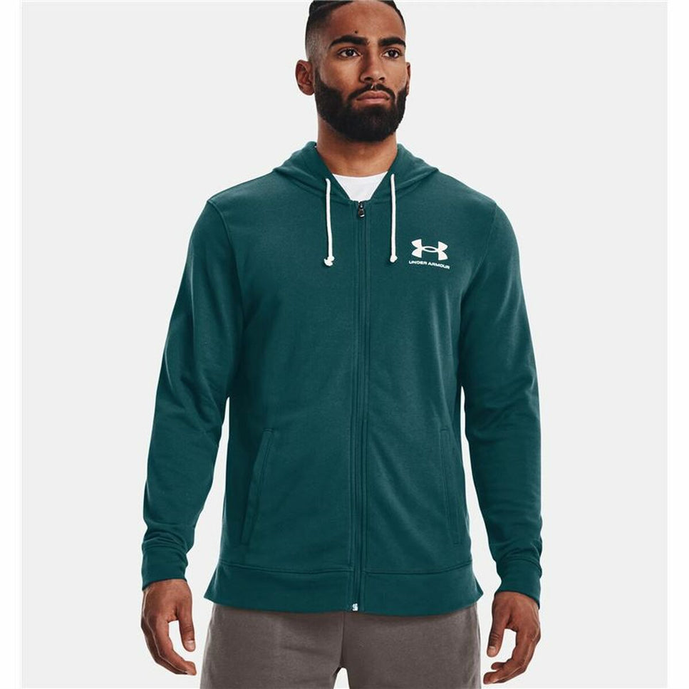 Men'S Sports Jacket Under Armour Rival Terry Green-Clothing - Men-Under Armour-Urbanheer