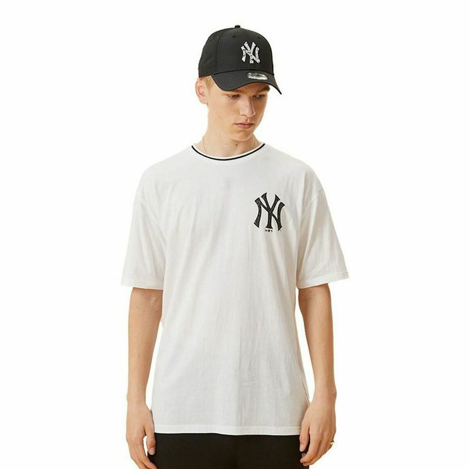 Men’s Short Sleeve T-Shirt New Era White-Sports | Fitness > Sports material and equipment > Sports t-shirts-New Era-Urbanheer