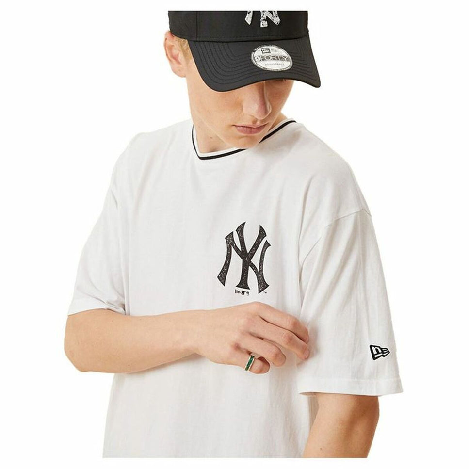 Men’s Short Sleeve T-Shirt New Era White-Sports | Fitness > Sports material and equipment > Sports t-shirts-New Era-Urbanheer