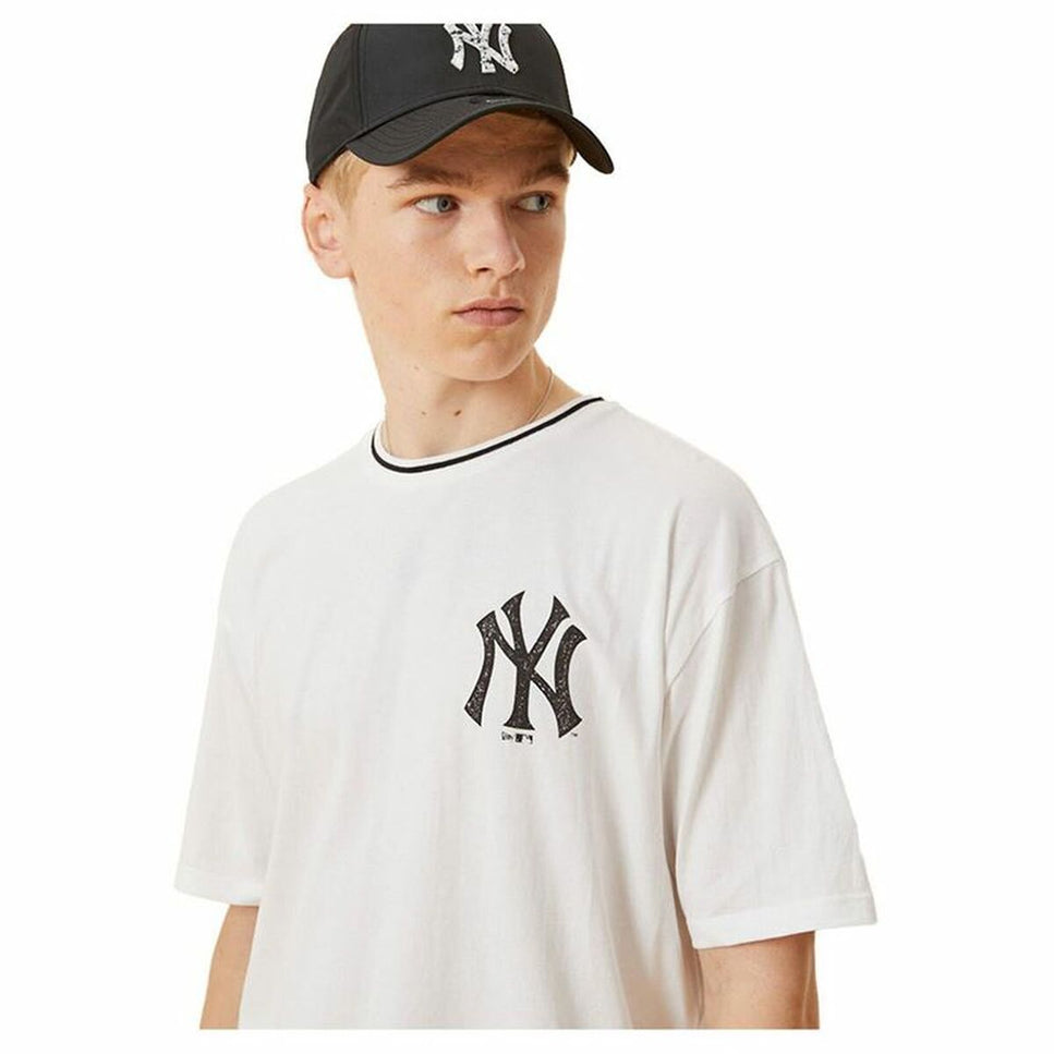 Men’s Short Sleeve T-Shirt New Era White-Sports | Fitness > Sports material and equipment > Sports t-shirts-New Era-Urbanheer