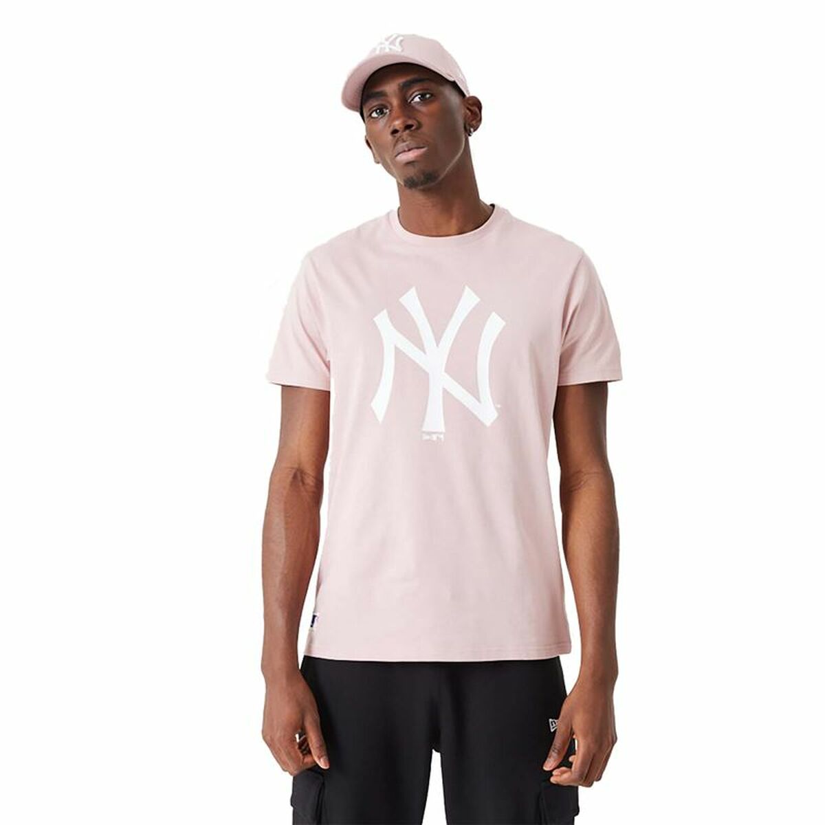 New Era New York Yankees League Essentials CF Short Sleeve T-Shirt Pink L Man