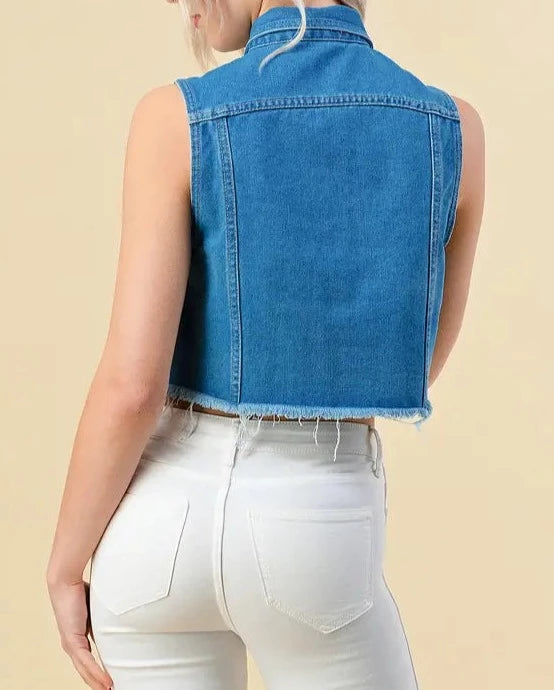 All Season Denim Vest-Clothing-Heart&Hips-Urbanheer