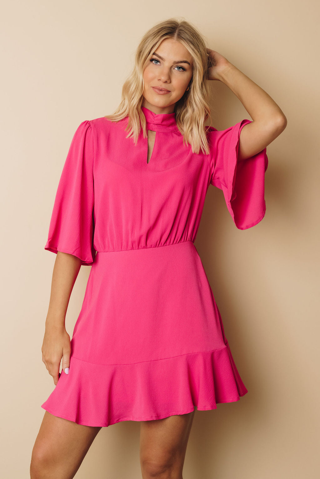 Marsha Keyhole Dress-Stay Warm in Style-ROSE-SMALL-Urbanheer