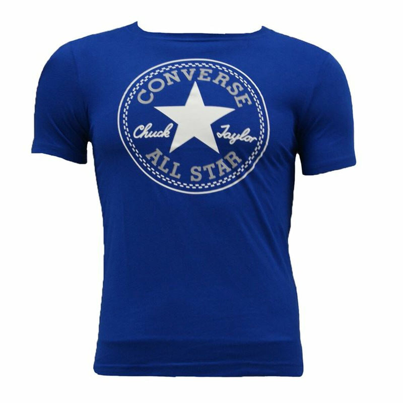 Child's Short Sleeve T-Shirt Converse Core Chuck Taylor Patch Blue-Converse-Urbanheer
