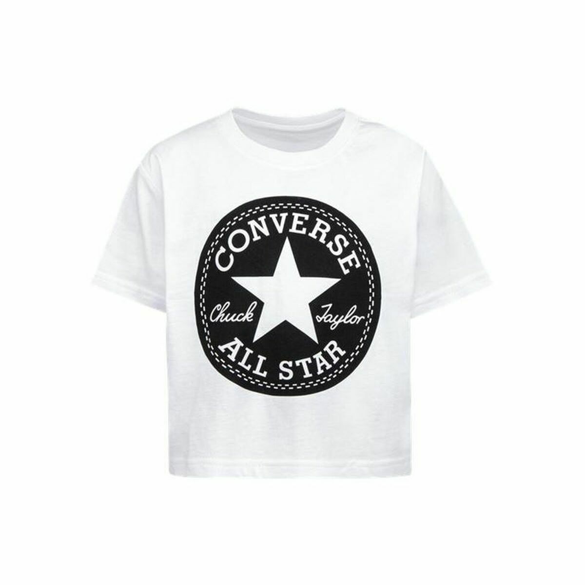 Short Sleeve T-Shirt Converse Chuck Patch Boxy-Fashion | Accessories > Clothes and Shoes > T-shirts-Converse-Urbanheer