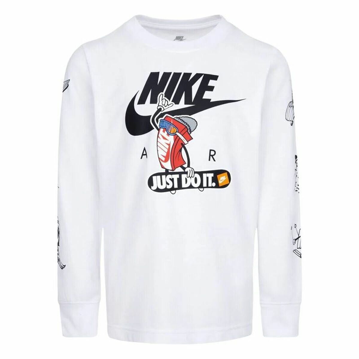 Children’s Sweatshirt without Hood Nike Snowboarding White-Nike-Urbanheer