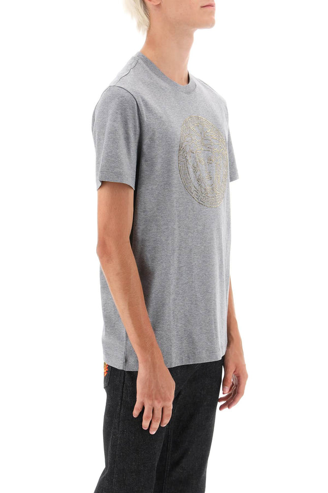 Versace rhinestones medusa t-shirt-Versace-Urbanheer