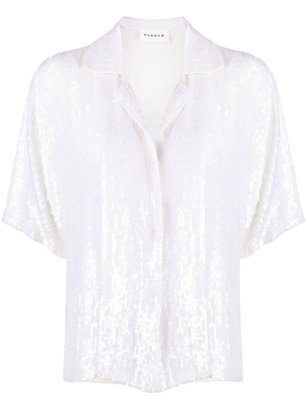 Parosh Shirts White-Parosh-Urbanheer