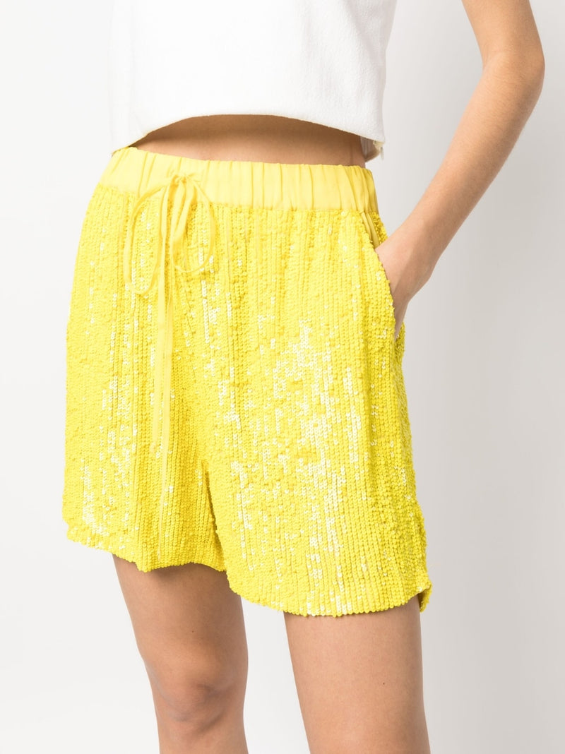 Parosh Shorts Yellow-Parosh-S-Urbanheer