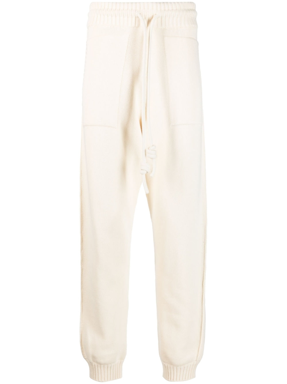 Off White Trousers Beige-Off White-Urbanheer