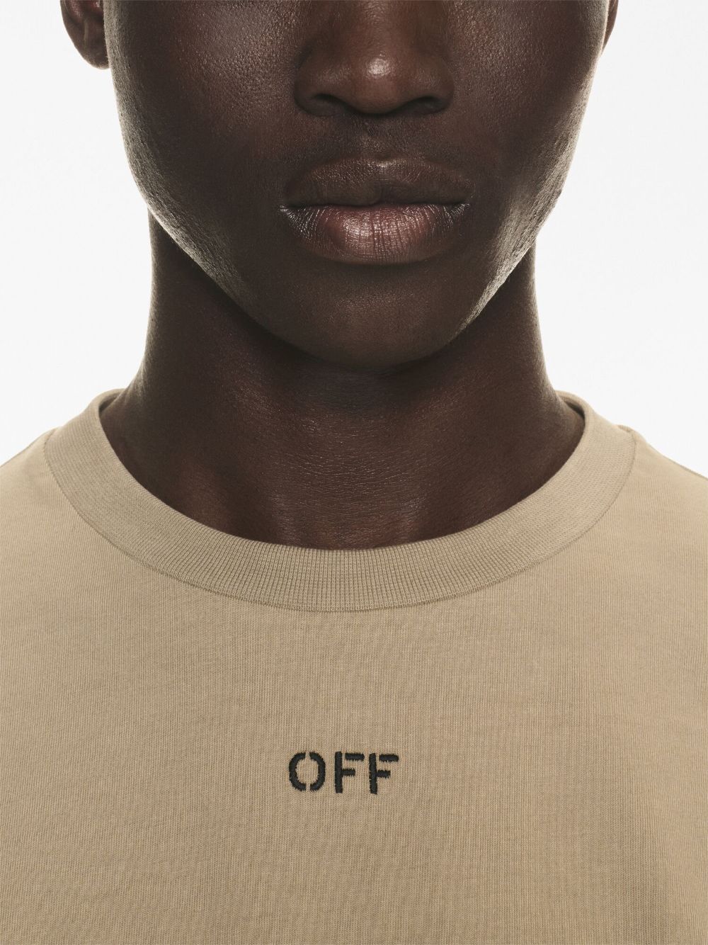 Off White T-Shirts And Polos Beige-Off White-Urbanheer