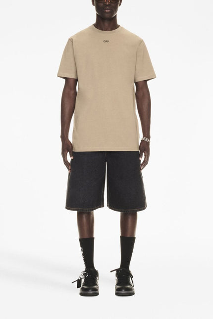 Off White T-Shirts And Polos Beige-Off White-Urbanheer