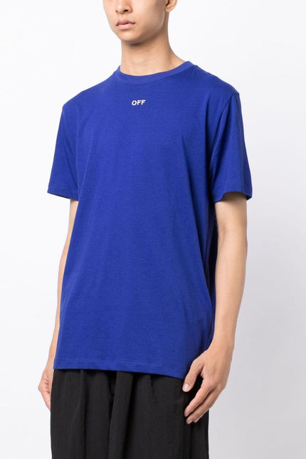 Off White T-Shirts And Polos Blue-Off White-Urbanheer