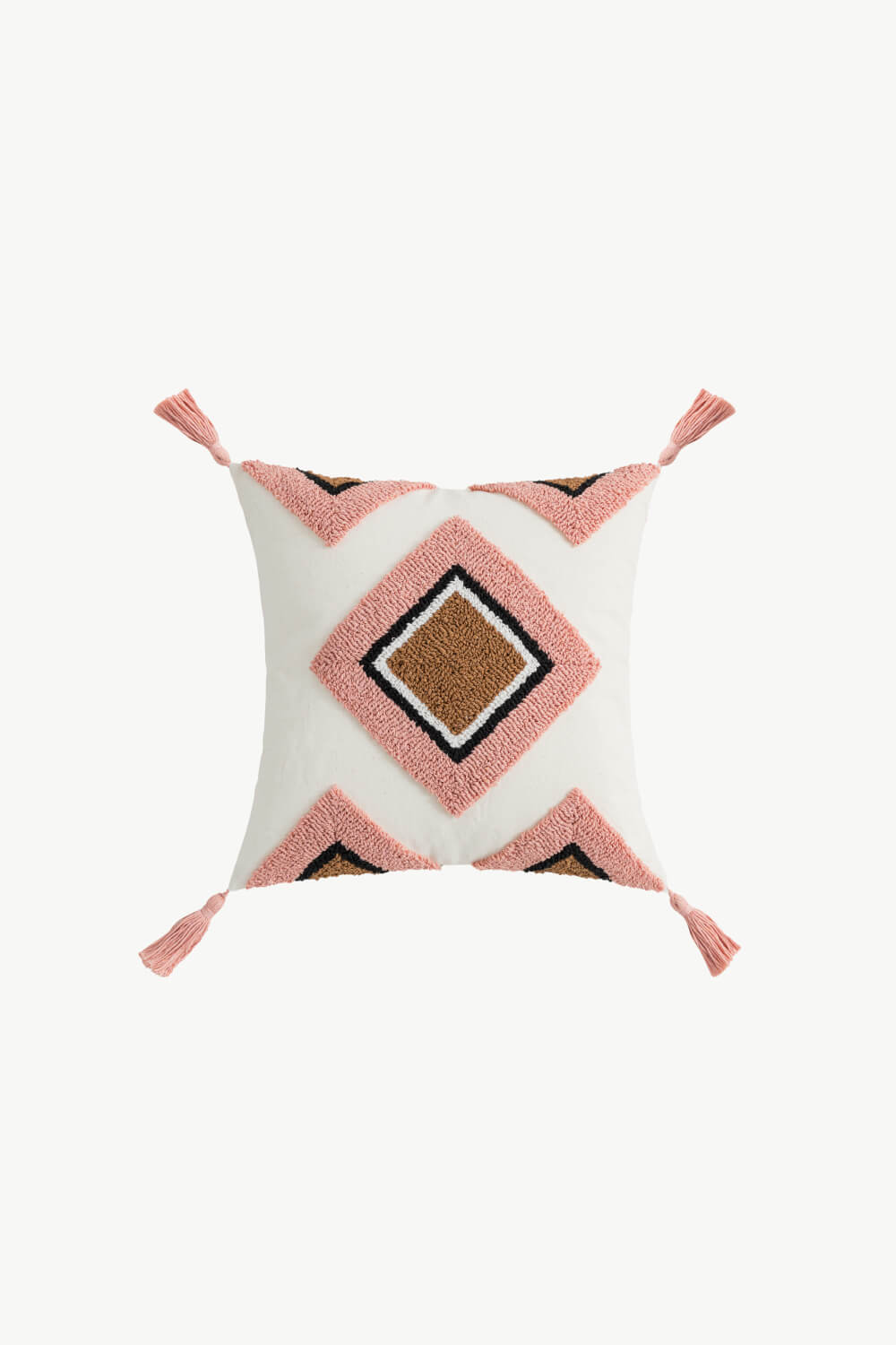 4 Styles Geometric Graphic Tassel Pillow Cover-UHX-Diamond Square-Urbanheer