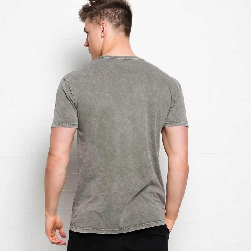 Stone Wash T-Shirt Moss-304 Clothing-Urbanheer