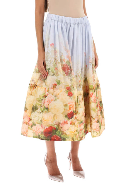 Zimmermann Linen Silk Luminosity Skirt-Zimmermann-1-Urbanheer