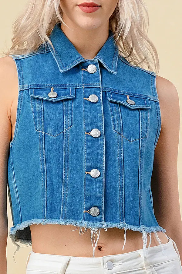 All Season Denim Vest-Clothing-Heart&Hips-Urbanheer