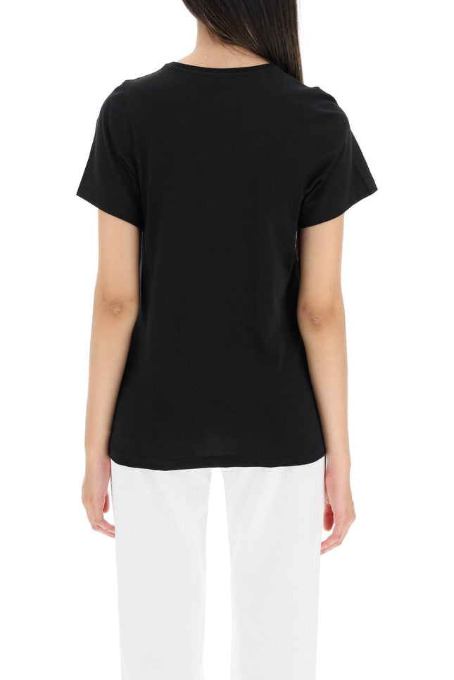 Toteme monogram-embroidered curved t-shirt-Toteme-Urbanheer