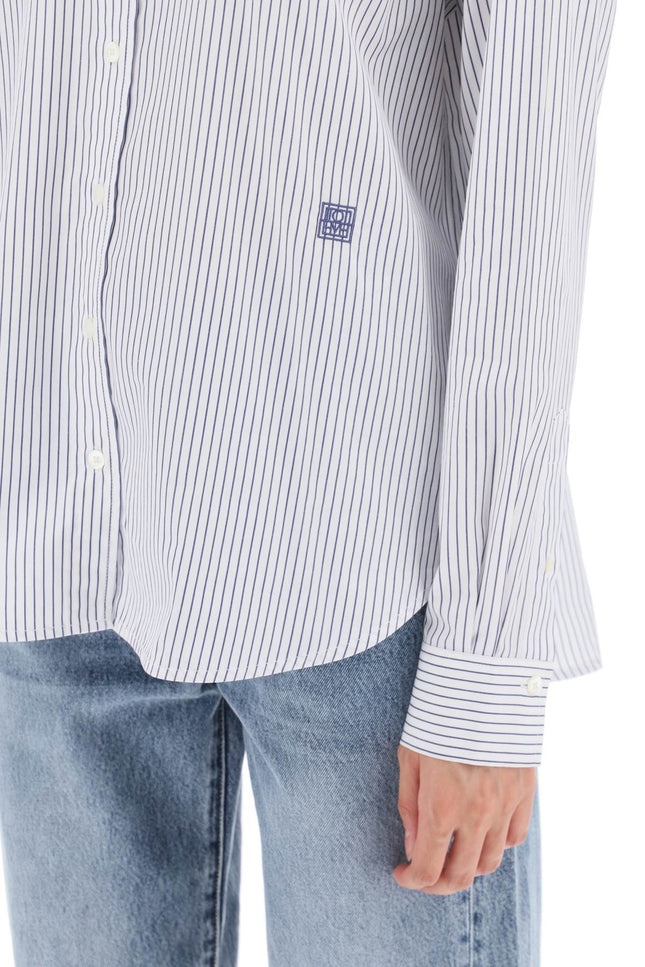 Toteme striped cotton lyocell shirt-Toteme-Urbanheer