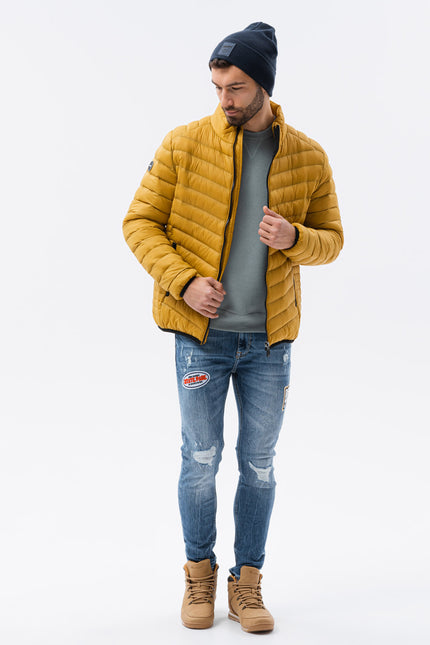 Men's quilted transition jacket Mustard Dreler-UHXE-Urbanheer