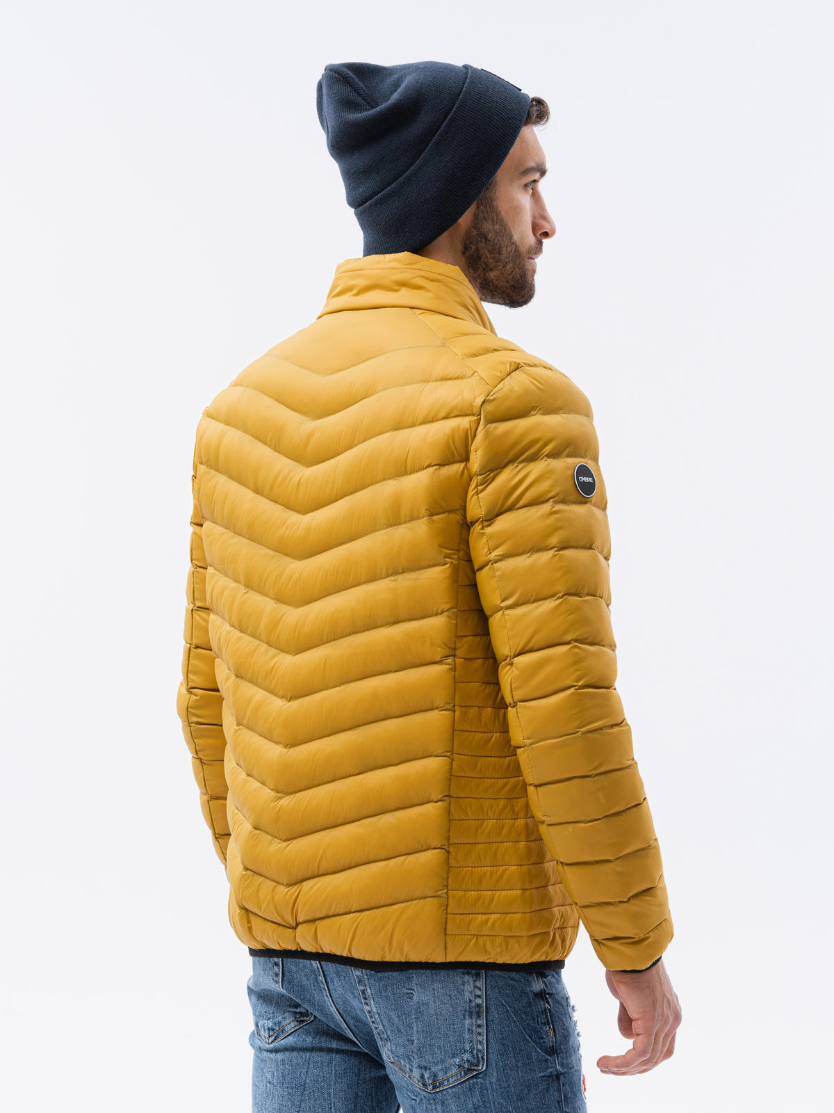 Men's quilted transition jacket Mustard Dreler-UHXE-Urbanheer