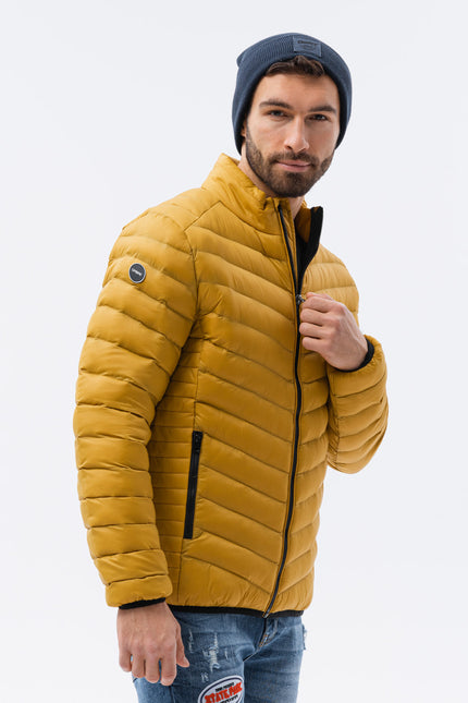 Men's quilted transition jacket Mustard Dreler-UHXE-Urbanheer