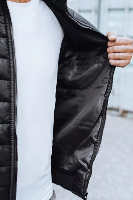 Men'S Quilted Transition Jacket Bailar Black-UHXE-Urbanheer
