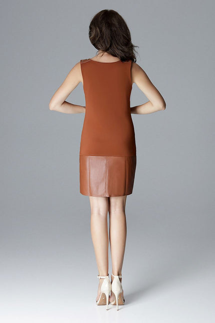 Feiniel brown Dress-UHXE-Urbanheer