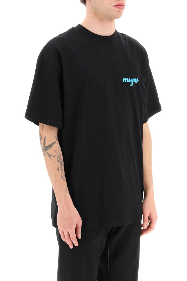 Msgm raised logo print t-shirt-MSGM-L-Urbanheer