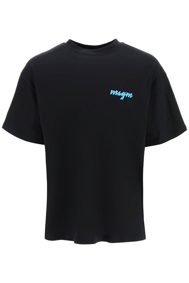 Msgm raised logo print t-shirt-MSGM-L-Urbanheer