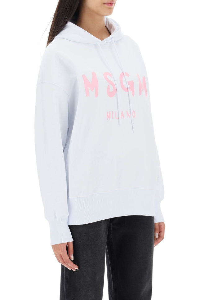 Msgm brushed logo hoodie-MSGM-Urbanheer