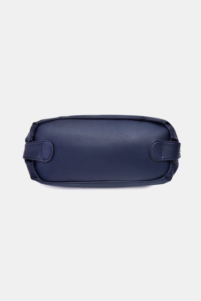 Pu Leather Tote Bag-UHX-Navy-One Size-Urbanheer