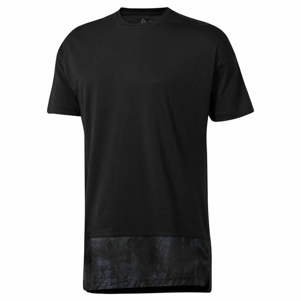 Men’s Short Sleeve T-Shirt Reebok Black-Clothing - Men-Reebok-Urbanheer