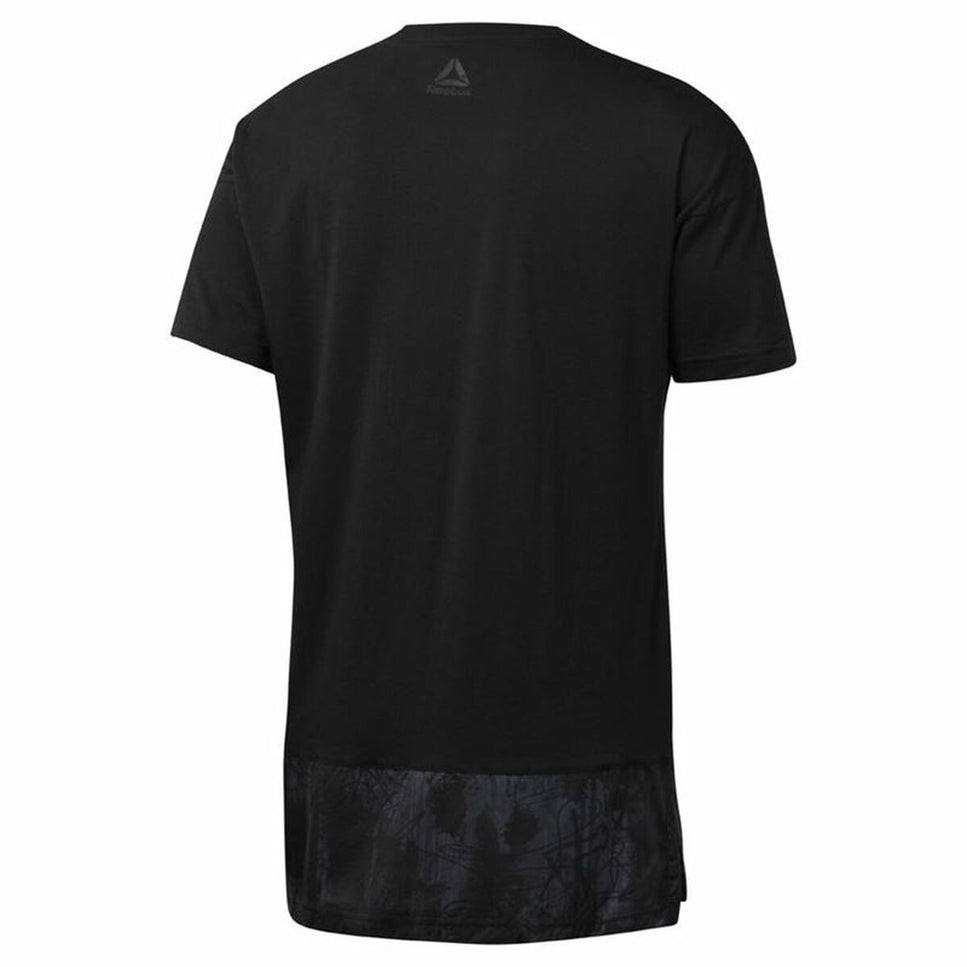 Men’s Short Sleeve T-Shirt Reebok Black-Clothing - Men-Reebok-Urbanheer