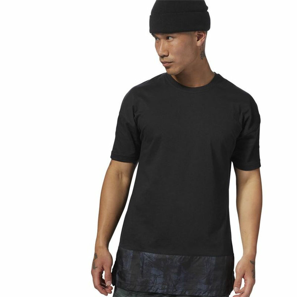 Men’s Short Sleeve T-Shirt Reebok Black-Clothing - Men-Reebok-Urbanheer