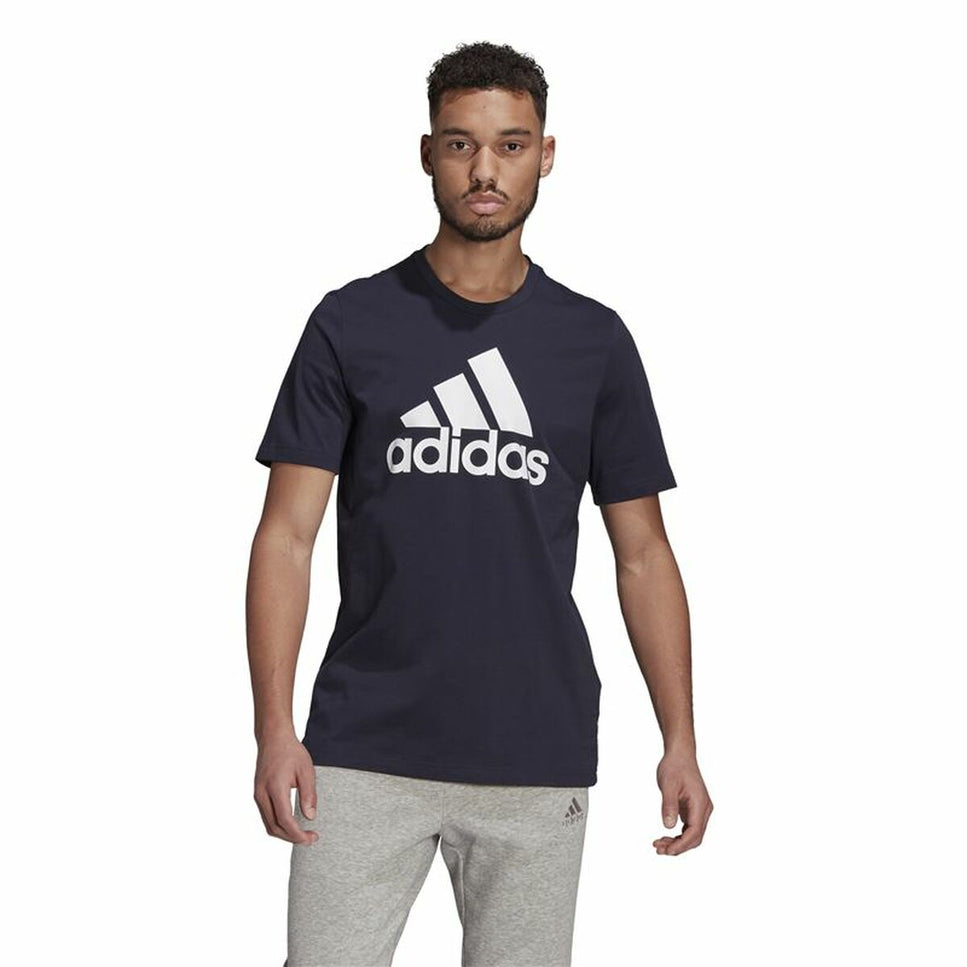 T-shirt Essentials Big Logo Adidas Legend Ink Blue-Adidas-Urbanheer