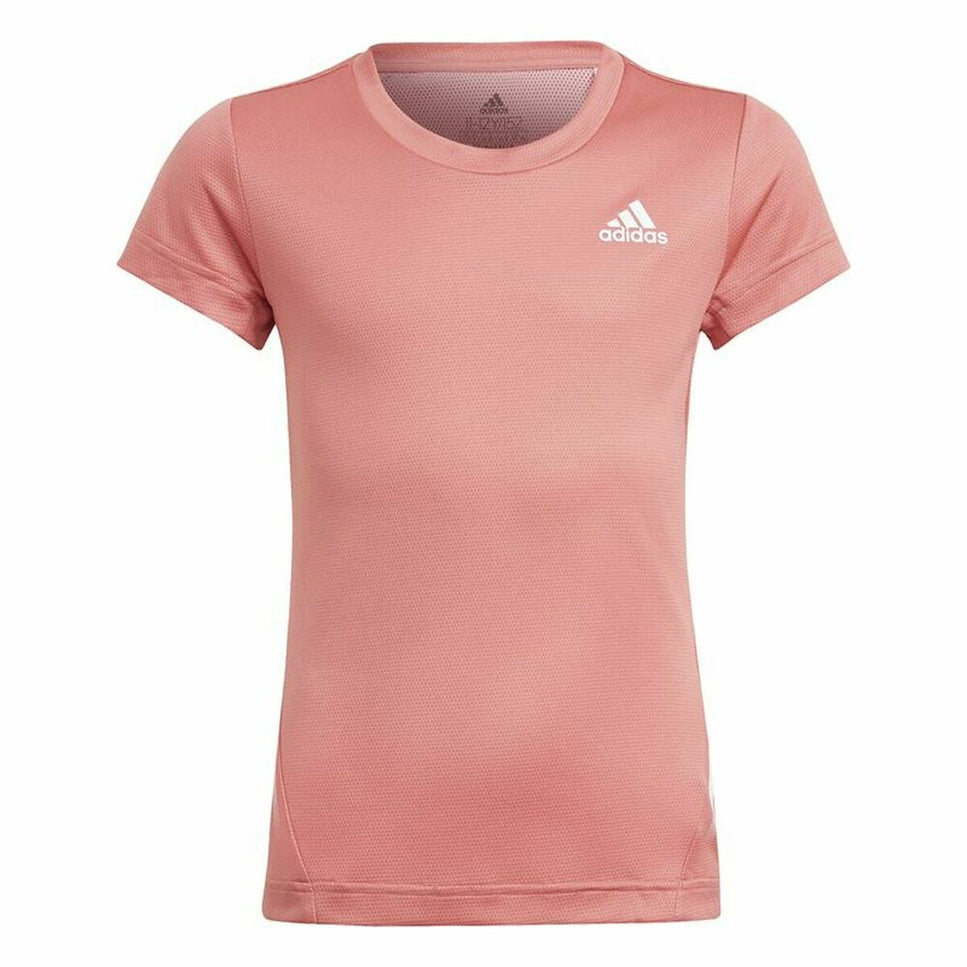 Child's Short Sleeve T-Shirt Adidas Aeroready Salmon-Adidas-Urbanheer