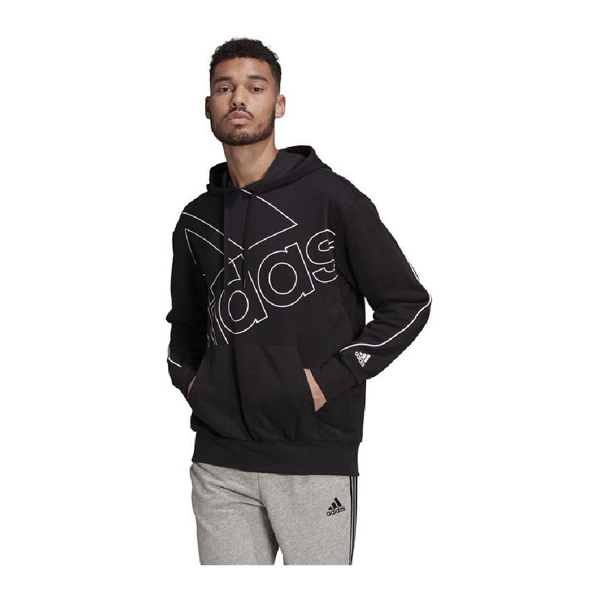 Men’s Hoodie Adidas Giant Black-Adidas-Urbanheer