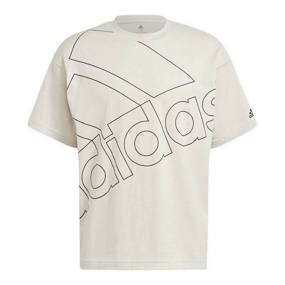 Men’s Short Sleeve T-Shirt Adidas Giant Logo Beige-Adidas-Urbanheer