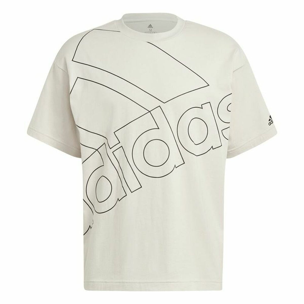 Men’s Short Sleeve T-Shirt Adidas Giant Logo Beige-Adidas-Urbanheer