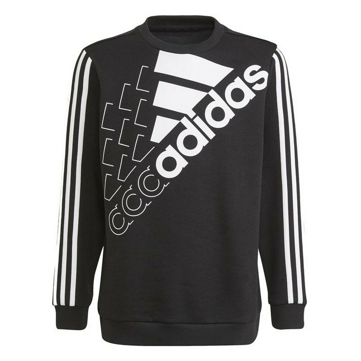 Children’s Sweatshirt Adidas Essentials Logo K Black-Adidas-Urbanheer