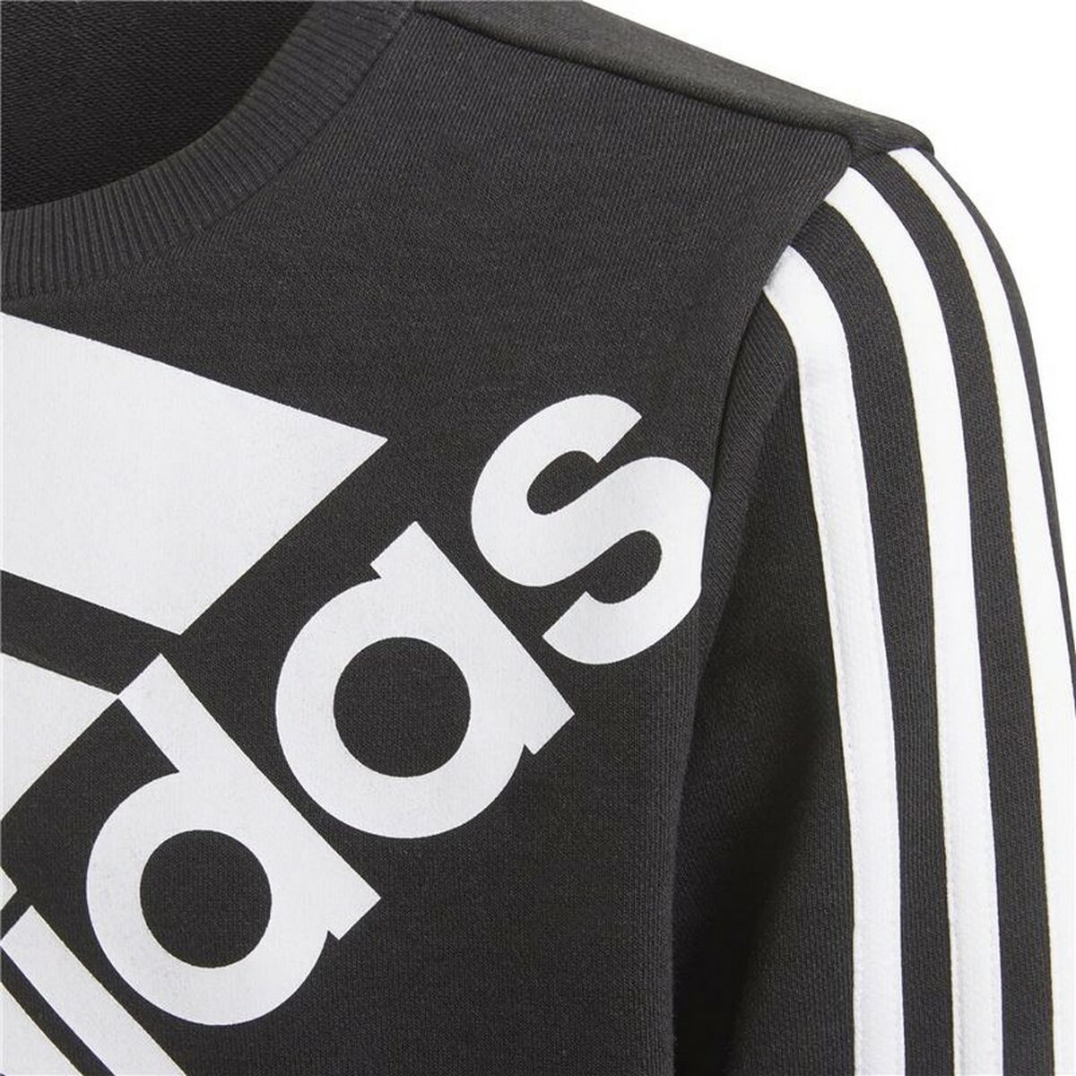 Children’s Sweatshirt Adidas Essentials Logo K Black-Adidas-Urbanheer