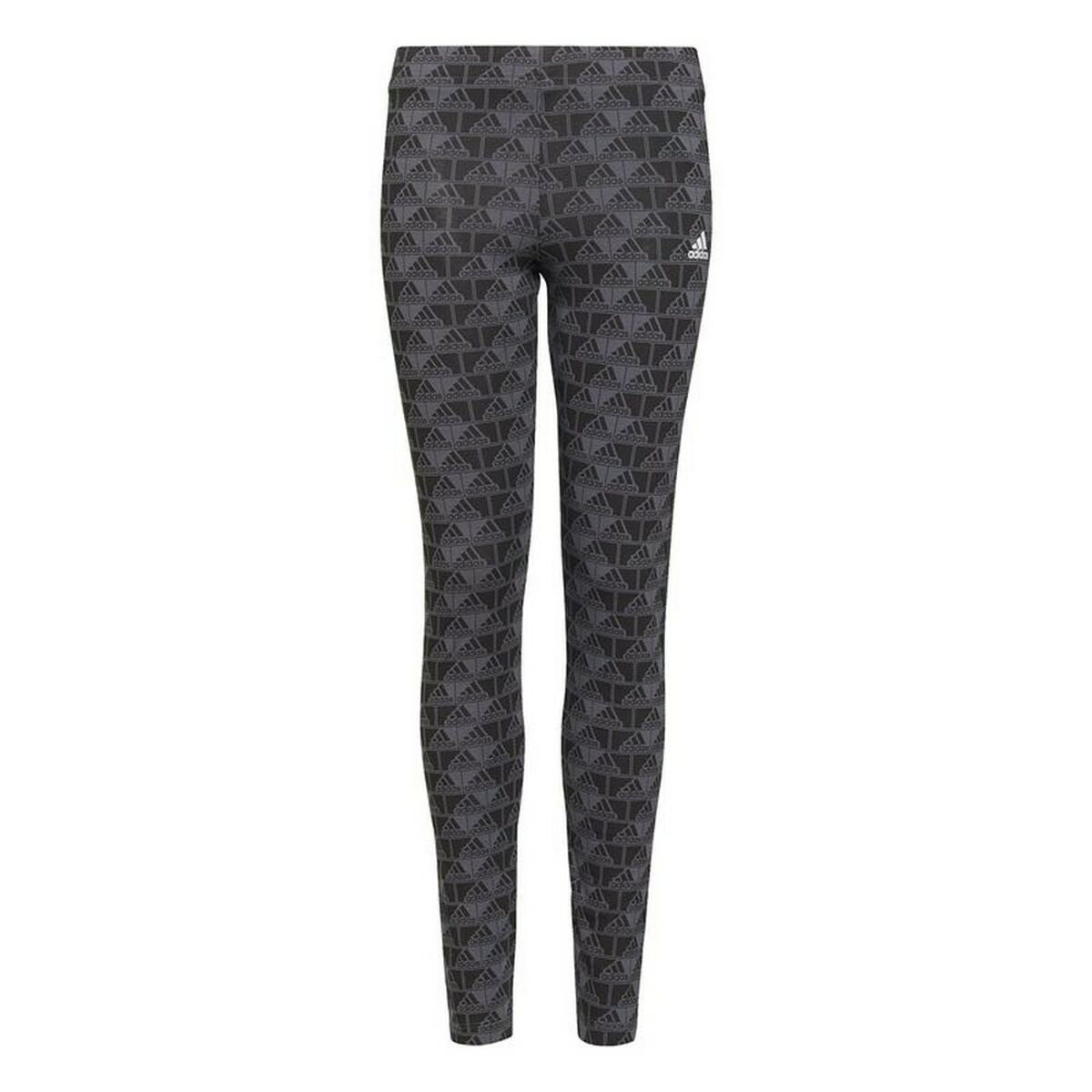 Sports Leggings Adidas Essentials Logo Grey-Adidas-Urbanheer