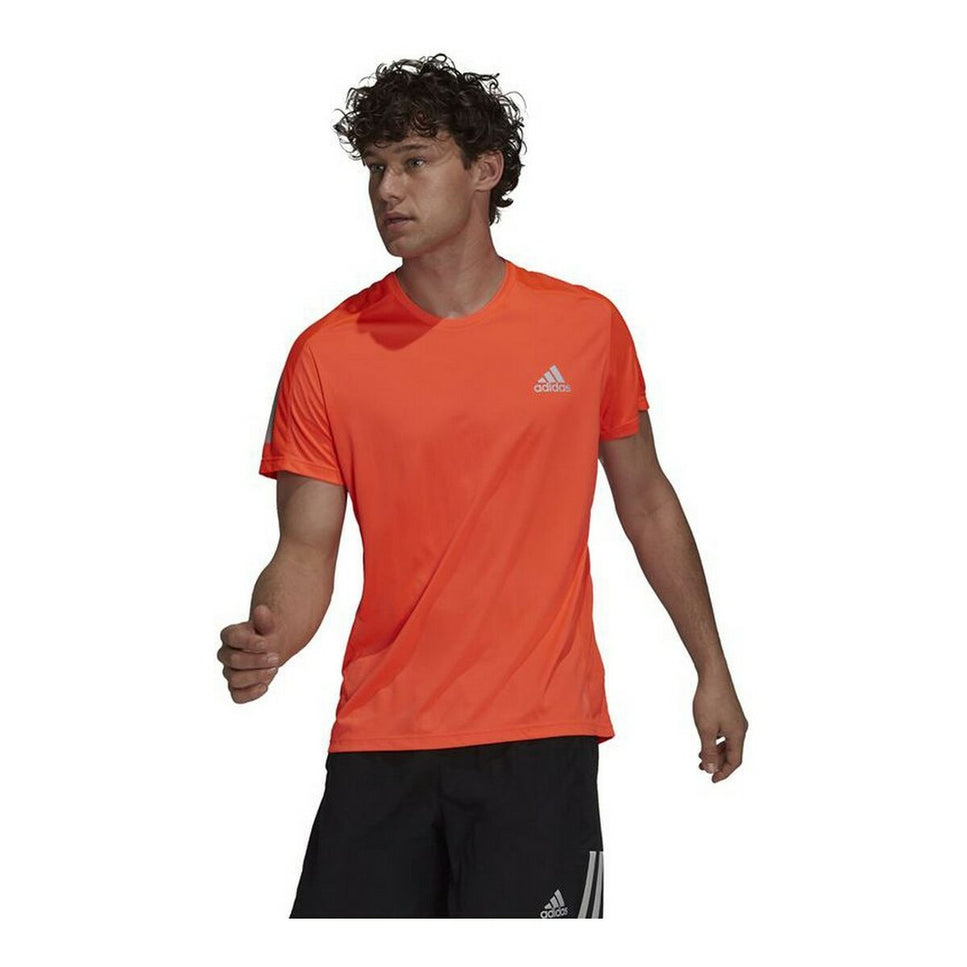 Short-sleeve Sports T-shirt Adidas Own The Run Red-Adidas-L-Urbanheer