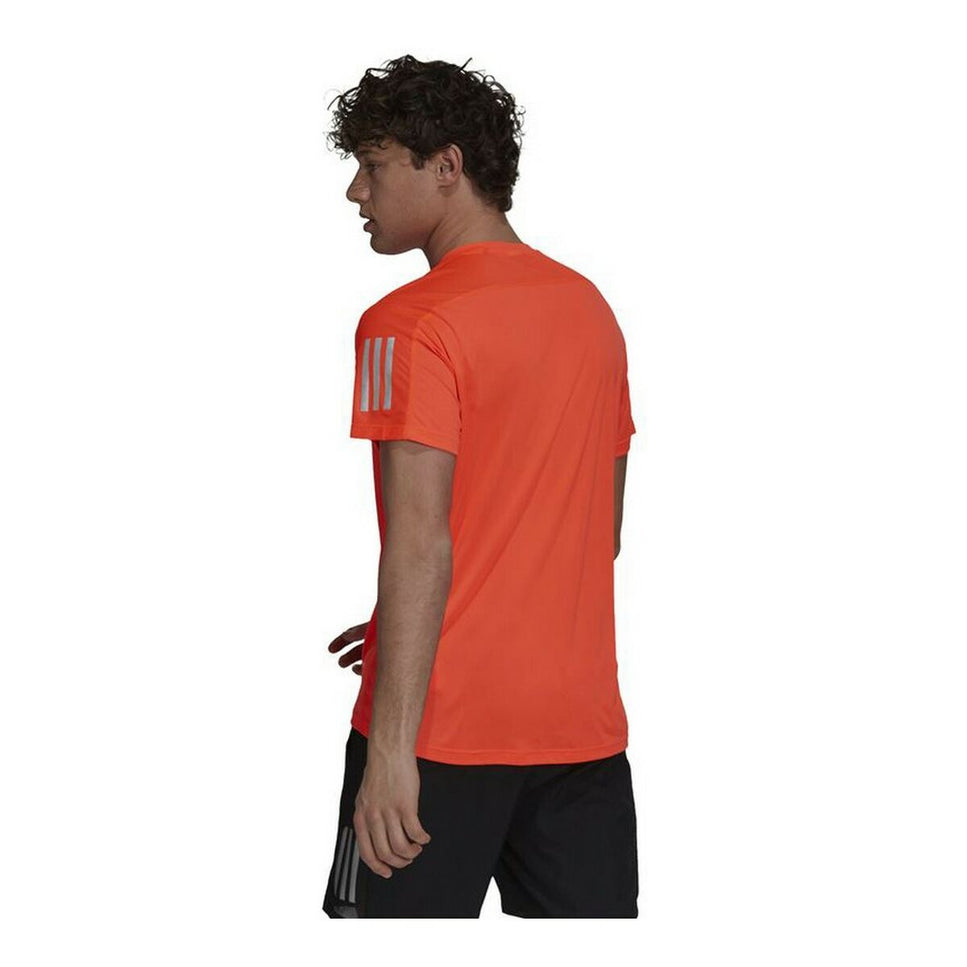 Short-sleeve Sports T-shirt Adidas Own The Run Red-Adidas-L-Urbanheer