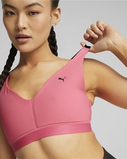 Puma Low Impact Elite Strappy Sports Bra Womens Pink Casual