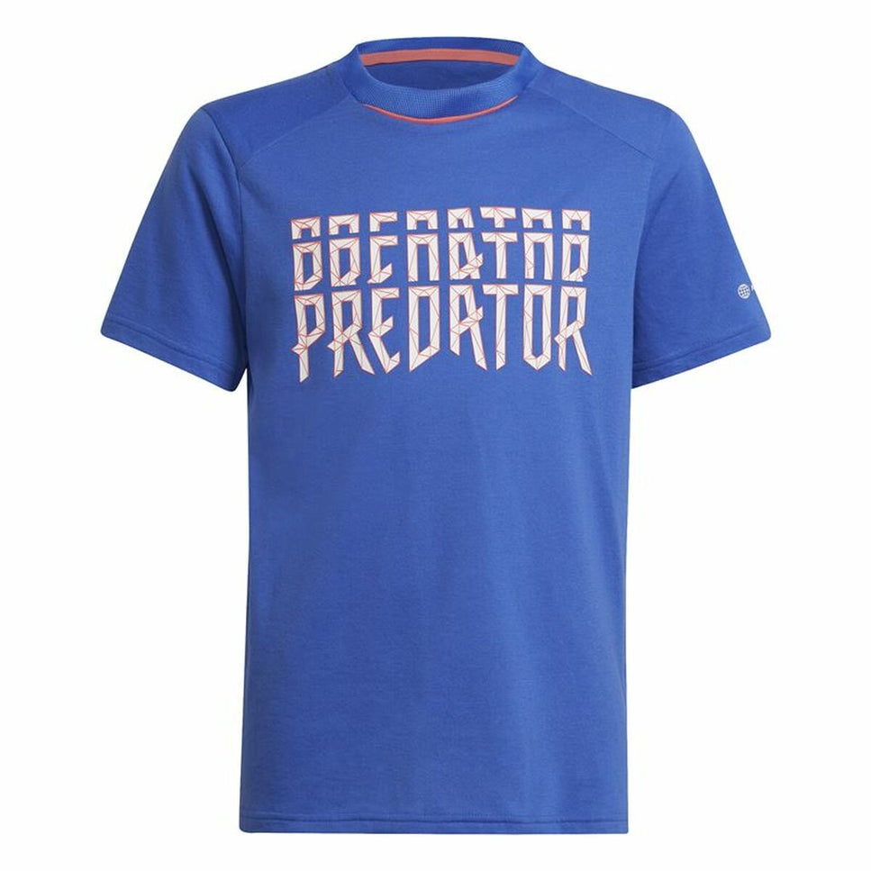 Child's Short Sleeve T-Shirt Adidas Predator Blue-Adidas-Urbanheer