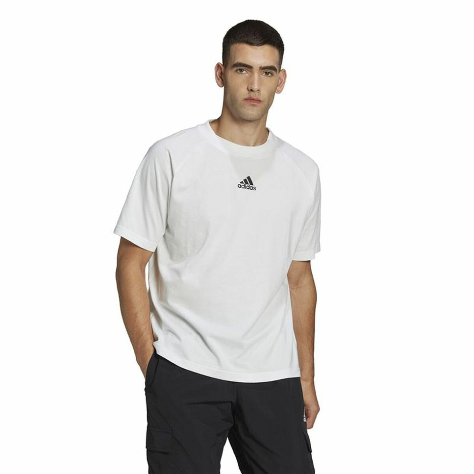 Men’S Short Sleeve T-Shirt Adidas Essentials Brandlove White-Clothing - Men-Adidas-Urbanheer