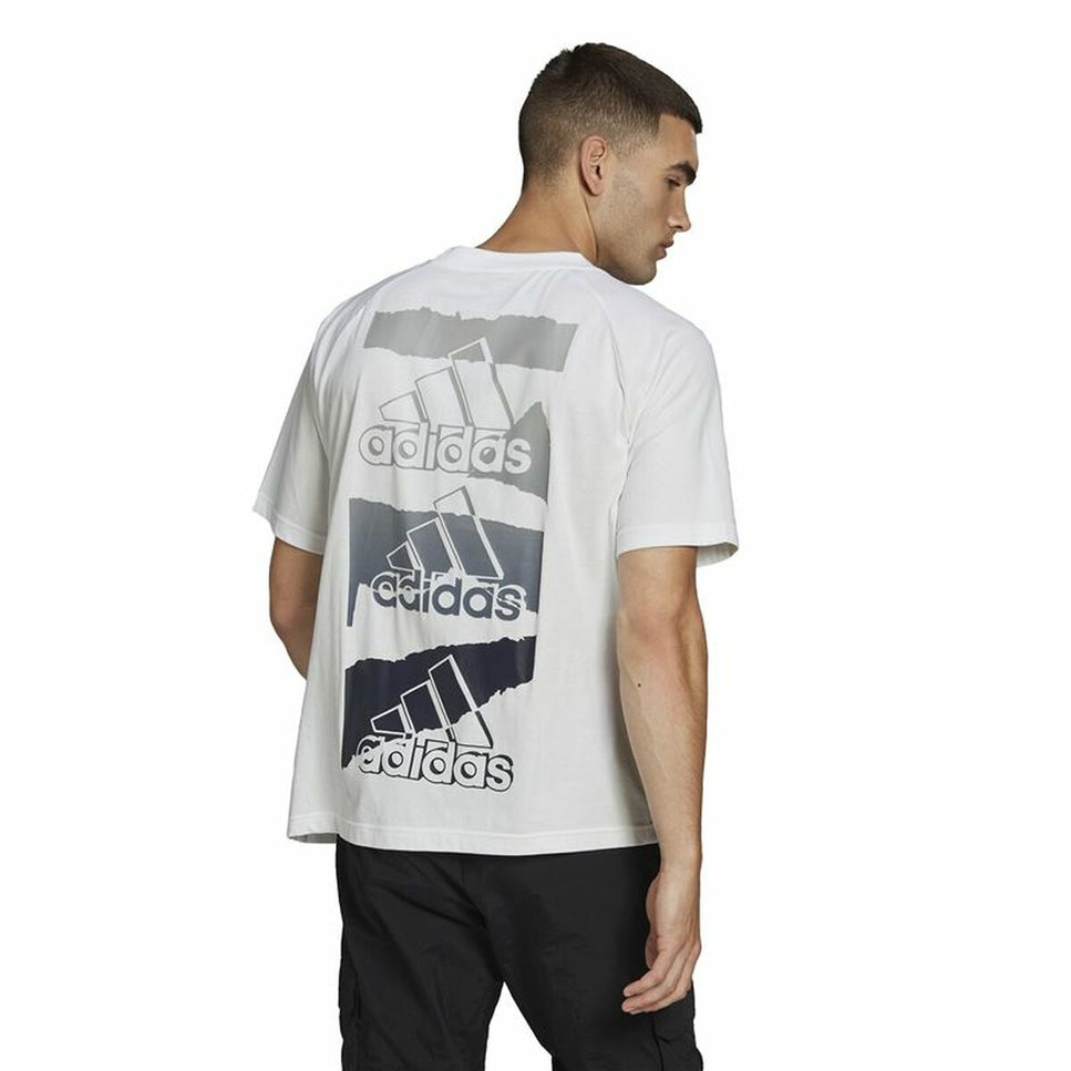 Men’S Short Sleeve T-Shirt Adidas Essentials Brandlove White-Clothing - Men-Adidas-Urbanheer