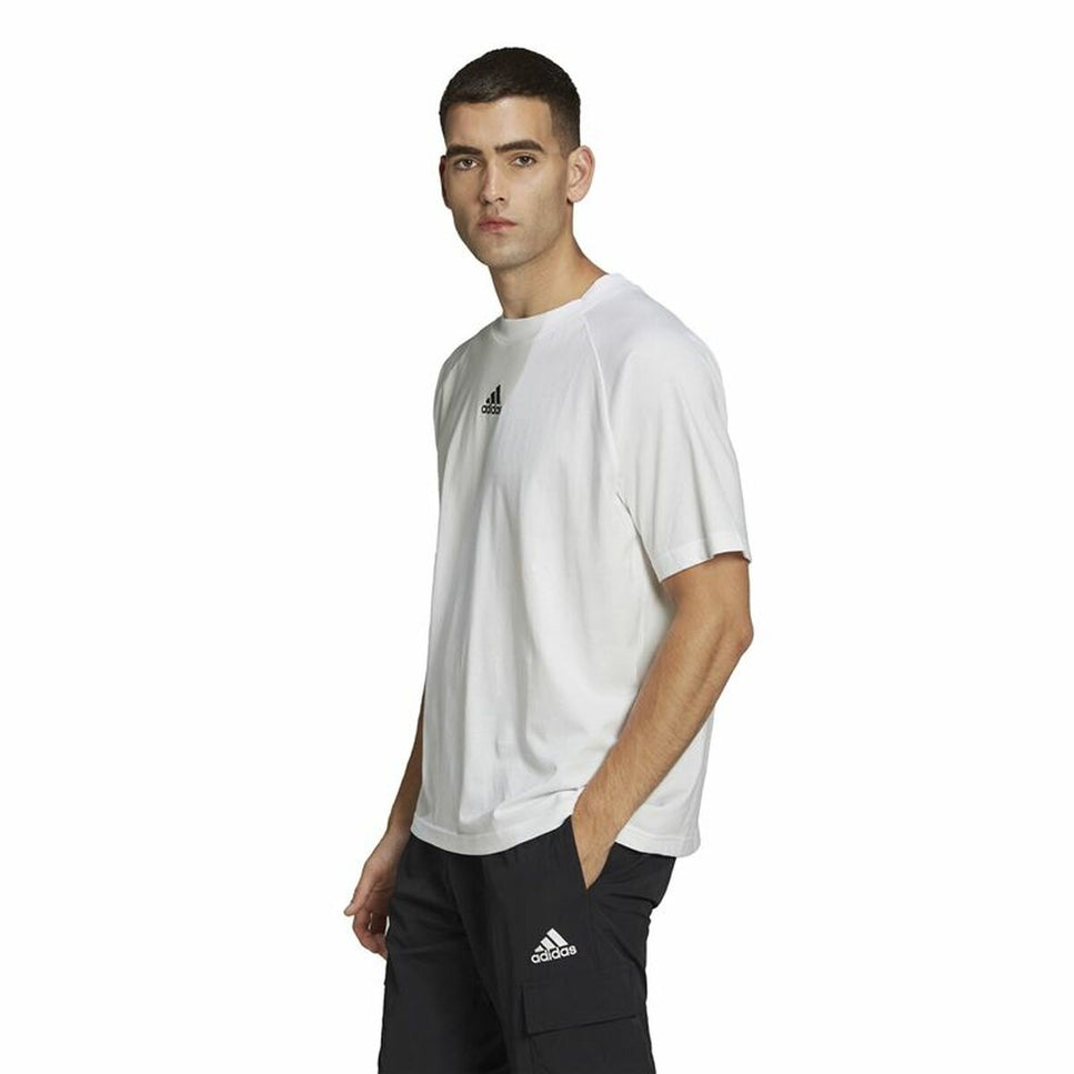 Men’S Short Sleeve T-Shirt Adidas Essentials Brandlove White-Clothing - Men-Adidas-Urbanheer